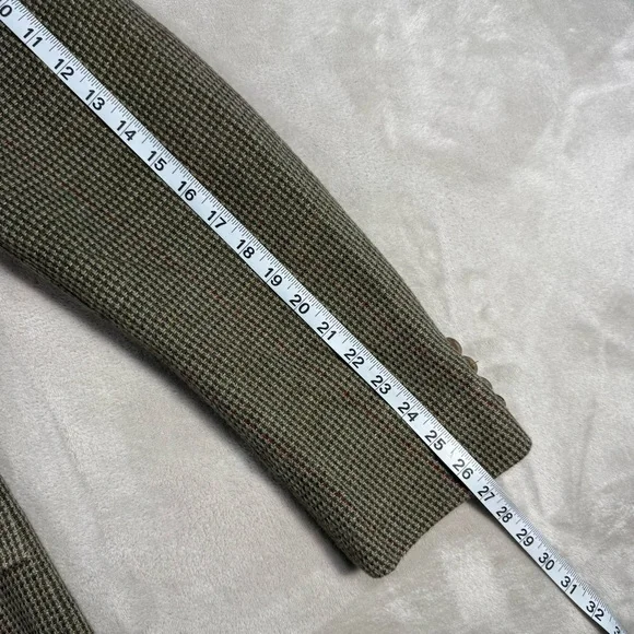 Vintage Polo Ralph Lauren Blazer Men Sz 40L Wool Tweed Brown Herringbone Preppy